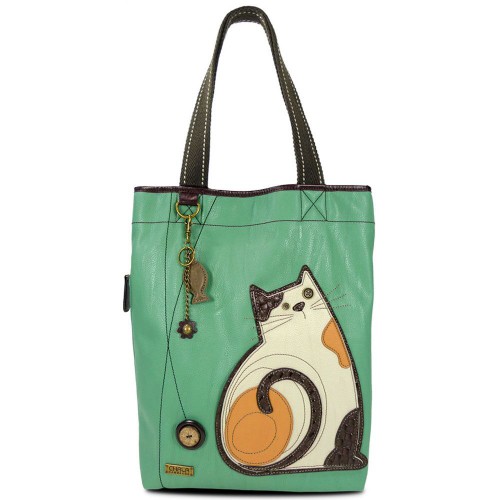 Everyday Tote - LaZzy Cat  (Teal)