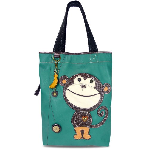 Everyday Tote - Smartie Monkey  (Dark Teal)