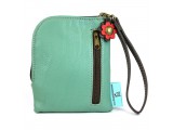 Simple Zip Wallet - Butterfly (Teal)