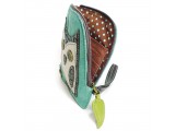 Simple Zip Wallet - Hoo Hoo Owl (Teal)