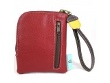 Simple Zip Wallet - Raccoon (Burgundy)