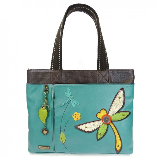 Big Zip Tote  - Dragonfly  (Dark Teal)