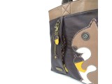 Big Zip Tote  - Squirrel  (Dark Brown)