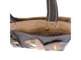 Big Zip Tote  - Squirrel  (Dark Brown)