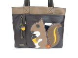 Big Zip Tote  - Squirrel  (Dark Brown)