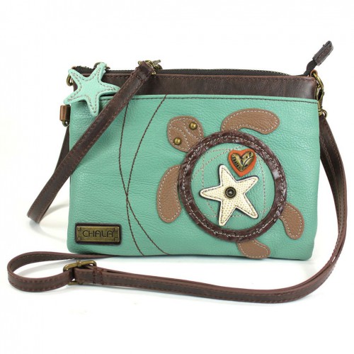 Mini Crossbody Bag - Sea Turtle (Teal)