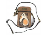 Cell Phone Xbody Bag - LaZzy Cat (Brown)