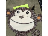 Carryall Zip Tote - Smartie Monkey (Olive)