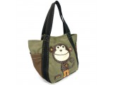 Carryall Zip Tote - Smartie Monkey (Olive)