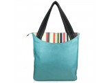 Striped Zip Tote  - Dragonfly  (Dark Teal)